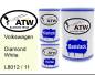 Preview: Volkswagen, Diamond White, L8012 / 11: 500ml Lackdose + 500ml Klarlack + 250ml Härter - Set, von ATW Autoteile West.